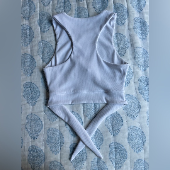 Superdown Colette Tie Front Tank in White - Picture 4 of 4